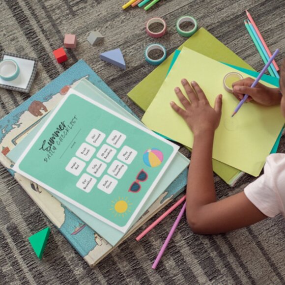 Kids Daily Summer Checklist for Kids (Set of 15) - Picture 1 of 2